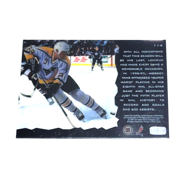 Mario Lemieux Acetate Parallel 1996-97 Upper Deck Ice #114 SSP - Picture 2 of 3
